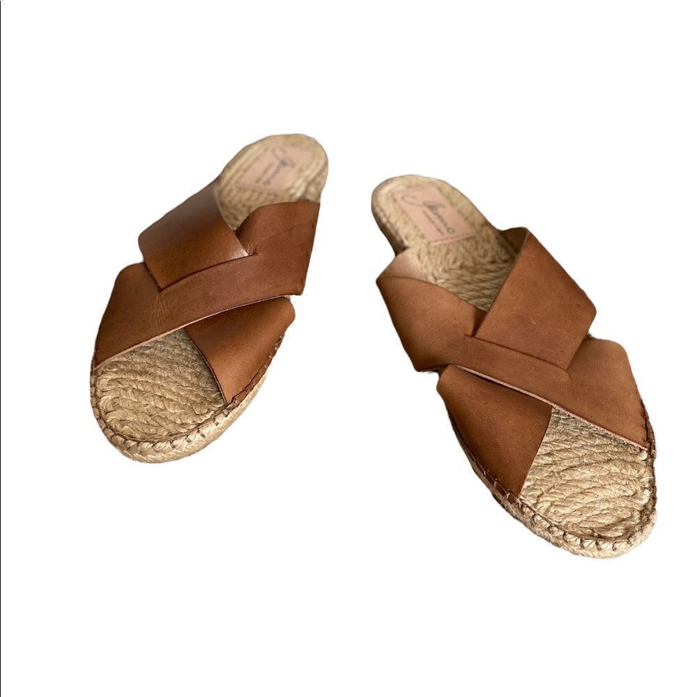 Gaimo Anthropology Espadrille Tan Sandals Size 9.5